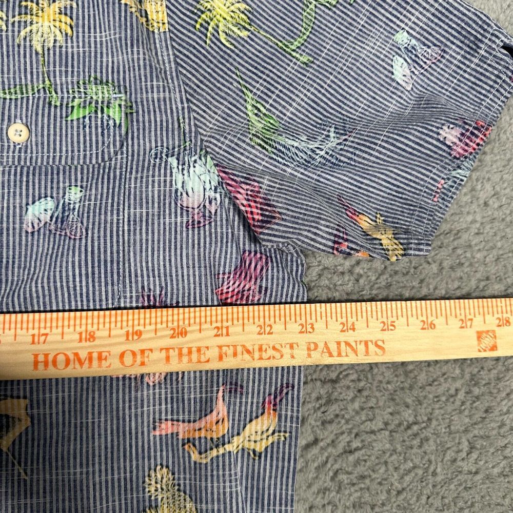 Tommy Bahama‎ Shirt Mens Size Large Blue Reverse Print Beach Hawaiian Button Up - Picture 4 of 7